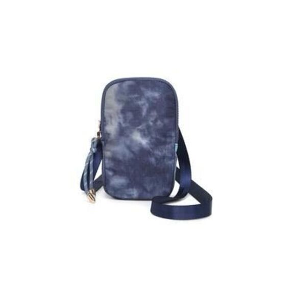 Urban Expressions Tess Cell Phone Bag - Blue Tie Dye - Picture 1 of 2